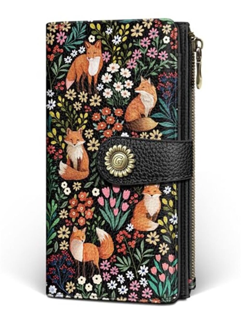 New Cute Fox Womens Wallet RFID Blocking, Credit Card Holder Bifold